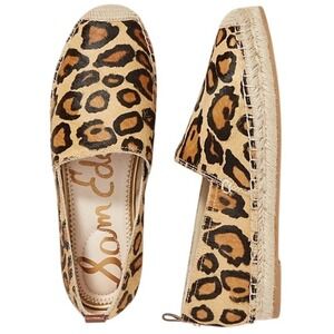 Sam Edelman Womens 9 Khloe Espadrille Flats in Leopard